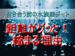 【付き合う前の水族館デート】で距離がグッと縮まる理由!雨の日は活用しよう!